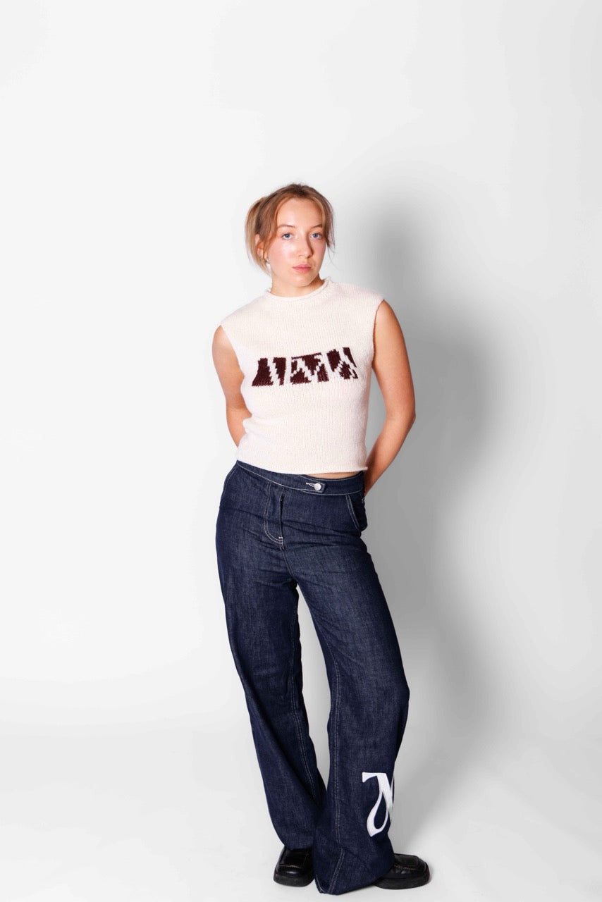 THE LOGO KNIT TOP