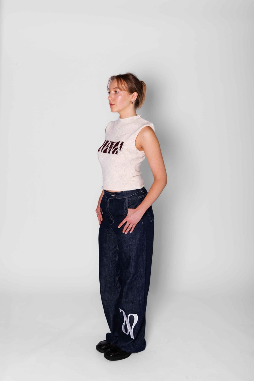 THE LOGO KNIT TOP